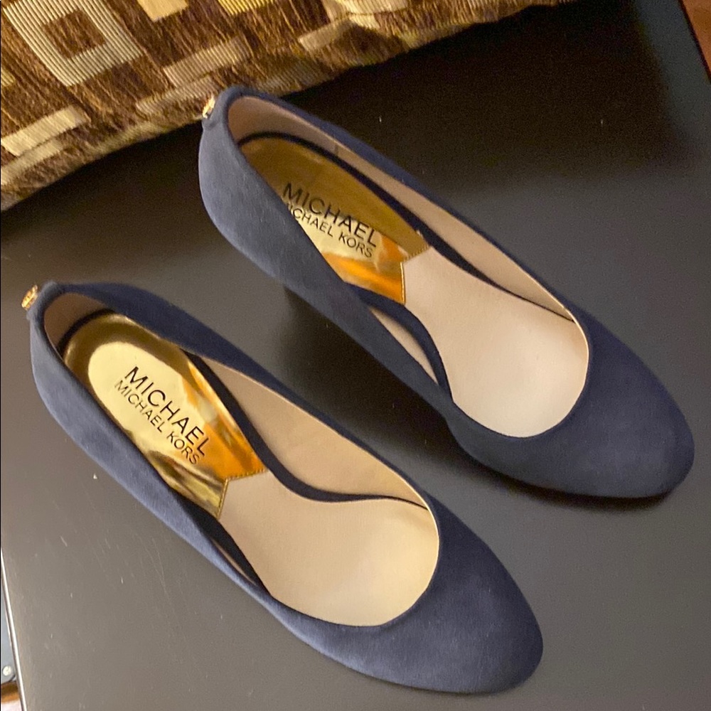 Michael Kors Blue Suede Heels